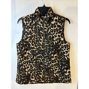 Chico weekender zipper vest size 0 xs animal print